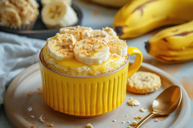 Cinnamon banana mug cake