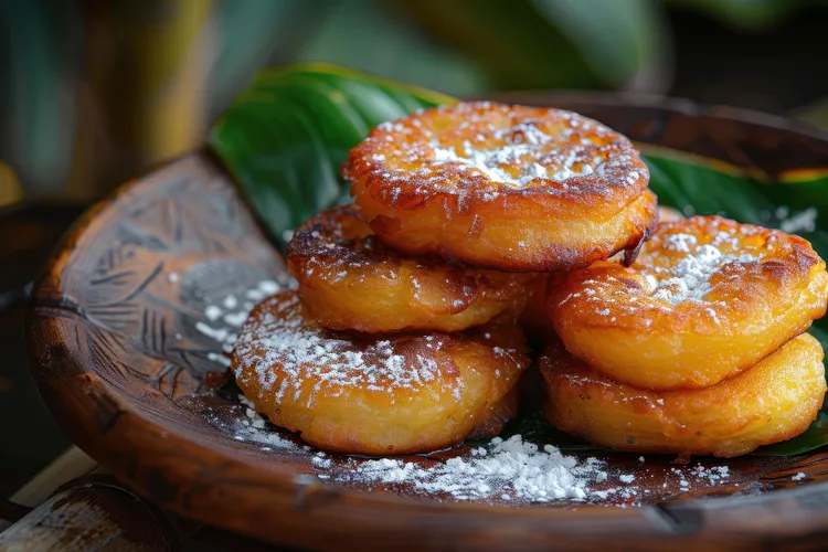 Coconut banana fritters