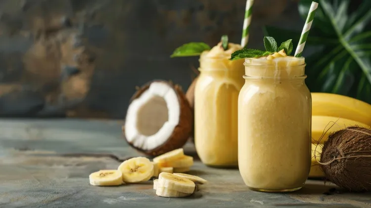 Coconut banana protein shake