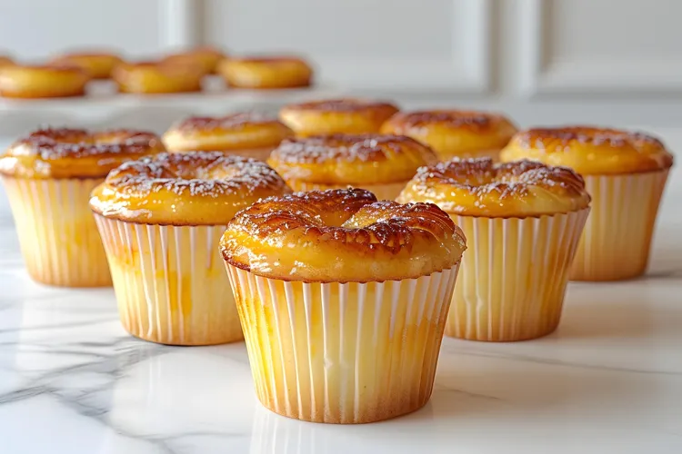 Coconut, lime and passionfruit syrup cakes