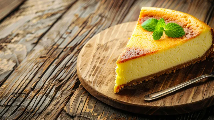 Coconut ricotta breakfast cheesecake with stevia and lemon