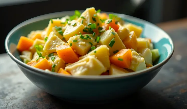 Mustard-chive two-potato salad