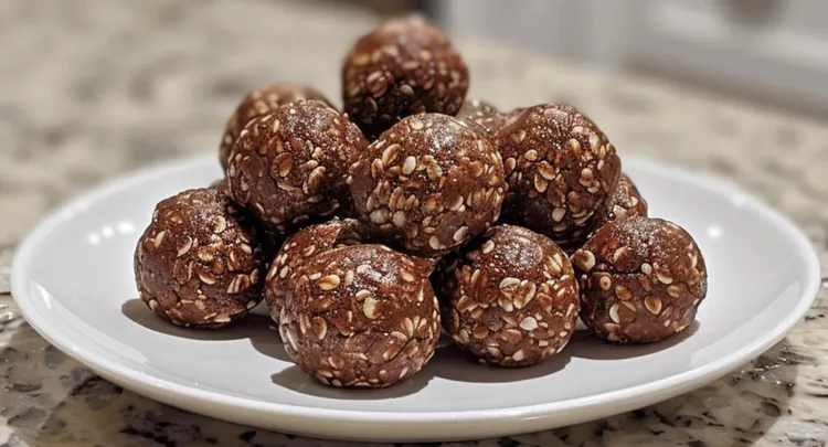Decadent dark chocolate peanut butter energy bites