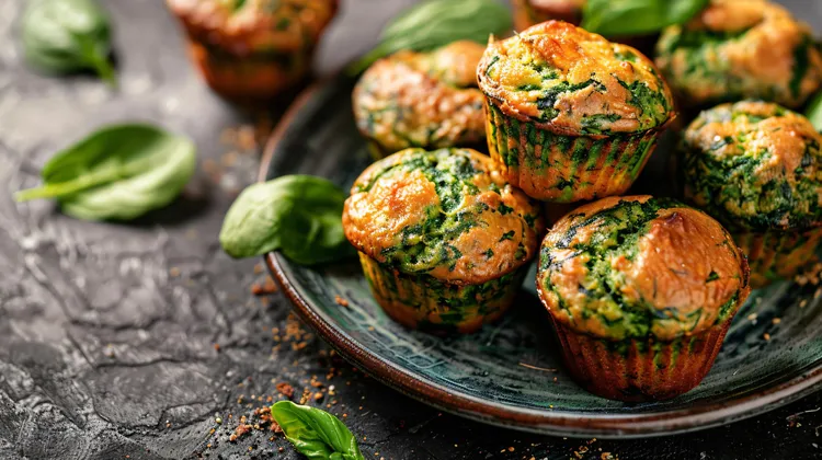 Egg, spinach and bacon muffins