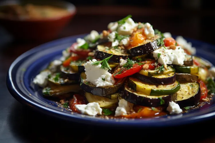 Eggplant and goat cheese lasagna