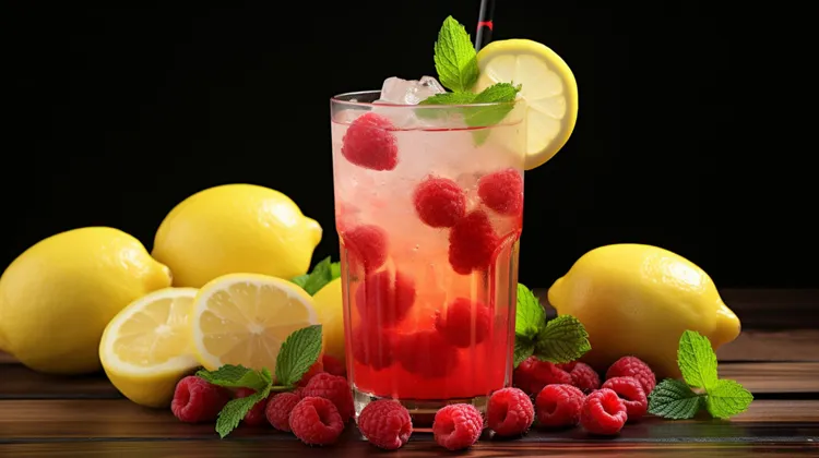 Fresh pink lemonade