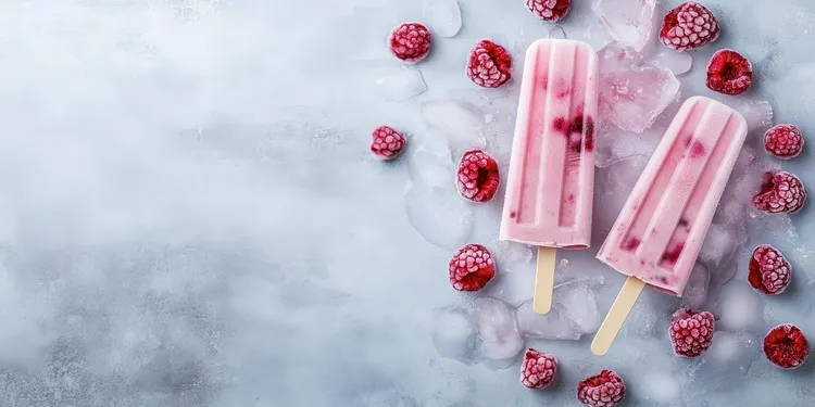 Frozen yoghurt lollipops
