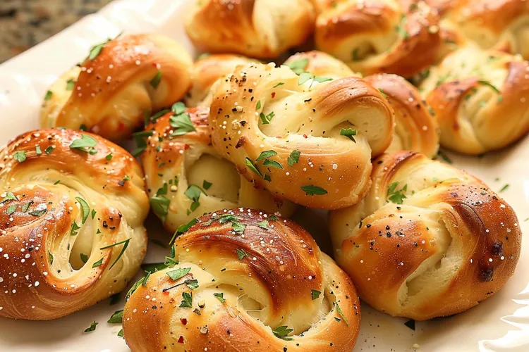 Garlic-parmasan knots