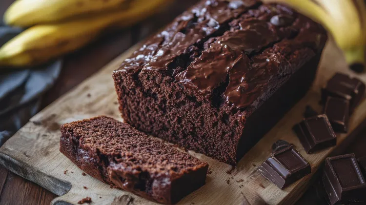 Ginger and chocolate banana bread