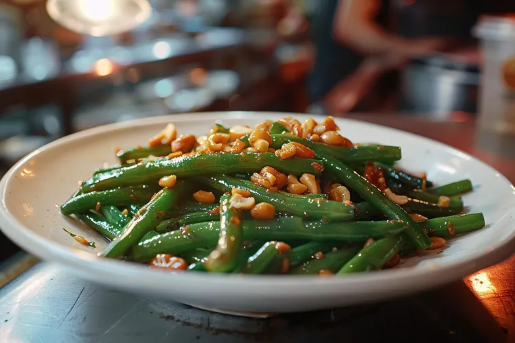 Green beans with orange & pinenut gremolata