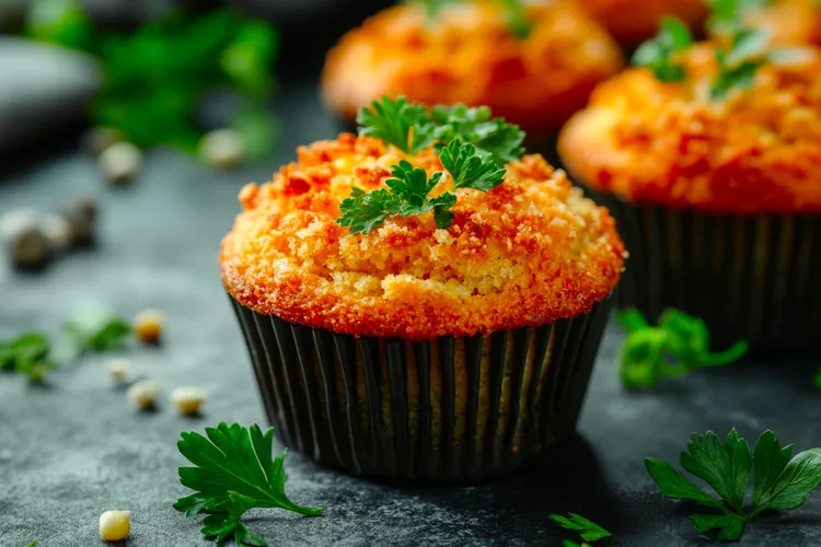 Cheesy cauliflower muffins
