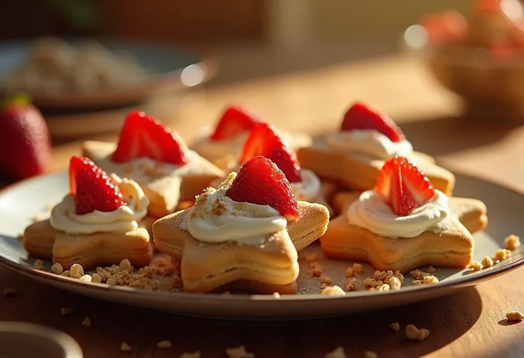 Hazelnut and strawberry stars