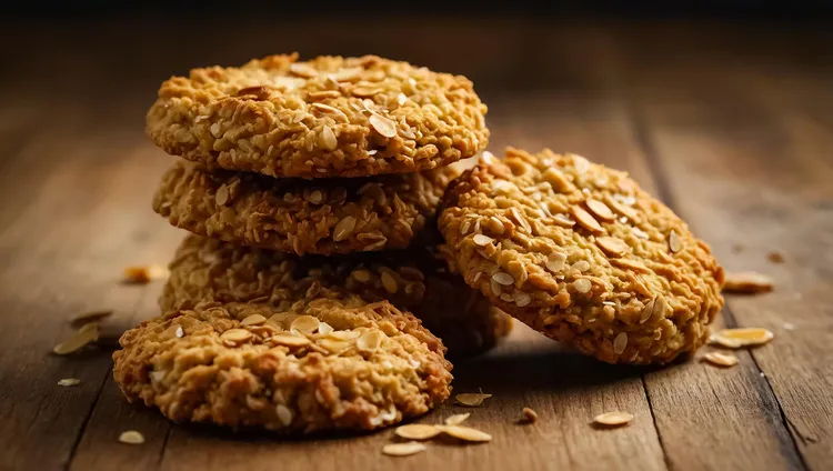 Honey and almond oat biscuits