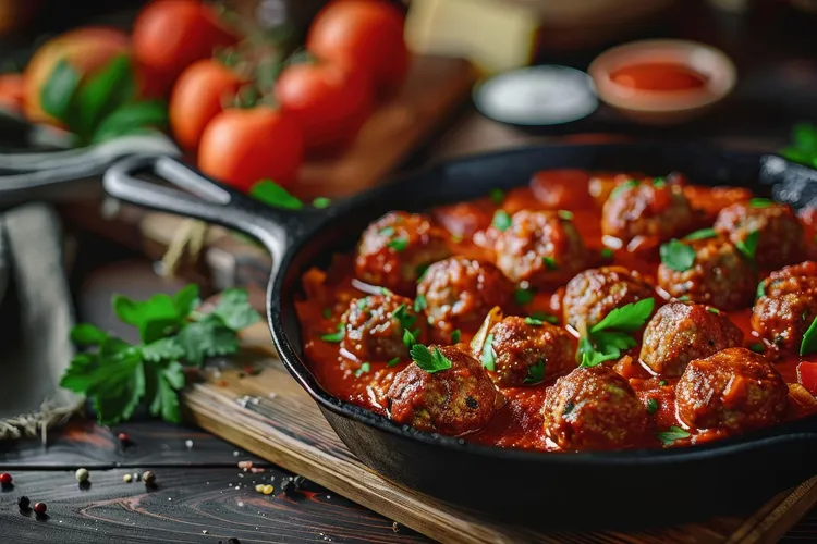 Italian bean balls with marinara