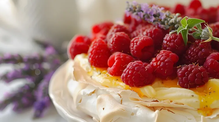 Lemon cheesecake pavlova