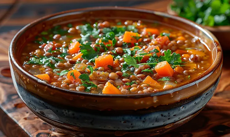 Lentil and sweet potato curry