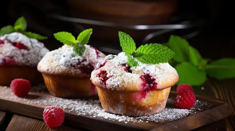 Lime and raspberry friands