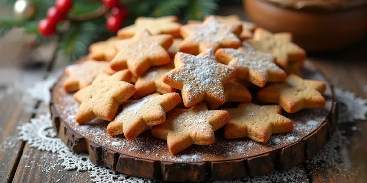 Macadamia shortbread stars