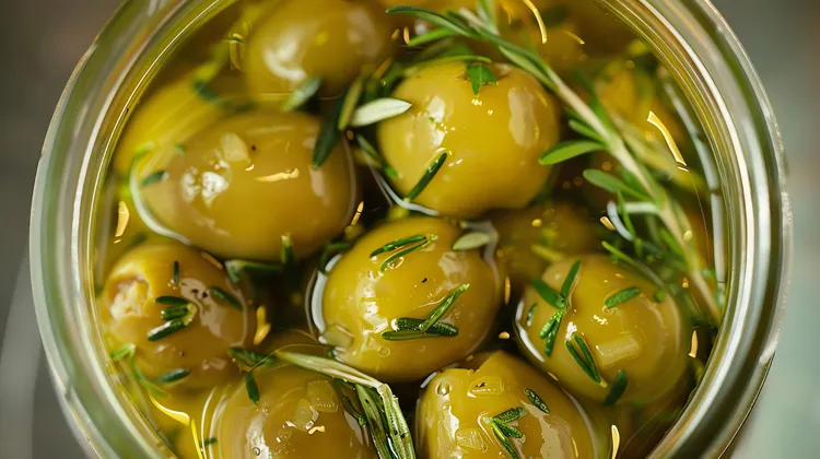 Marinated olives