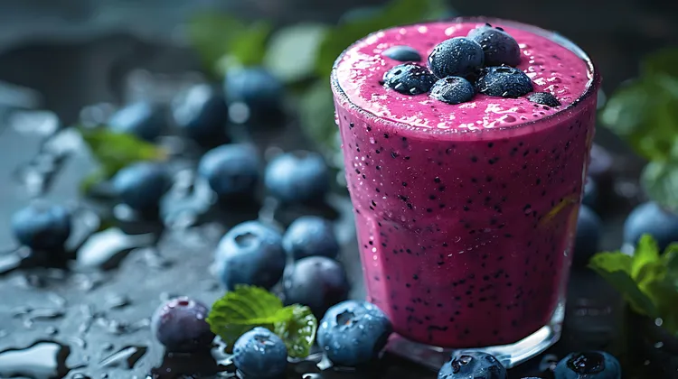 Frosty morning fruity protein shake