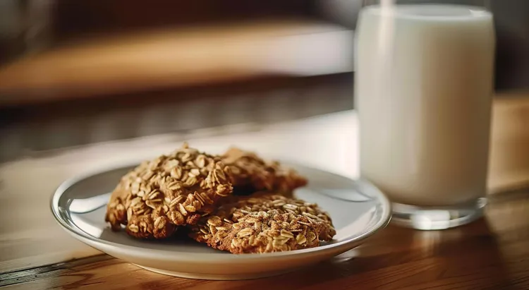 Cinnamon oat banana honey cookies