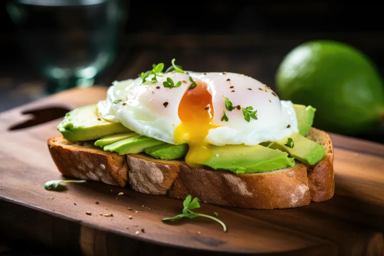 Open-face breakfast sandwich
