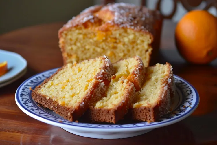 Orange and coconut teacake