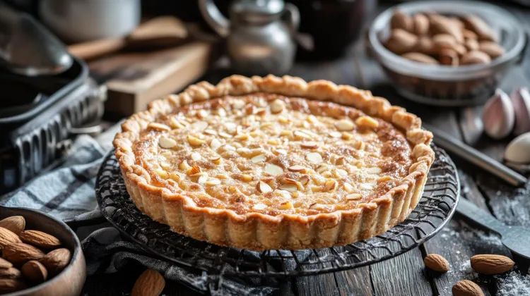 Orange, cardamom & almond tart