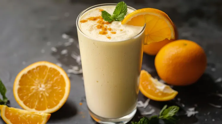 Orange creamsicle protein shake smoothie