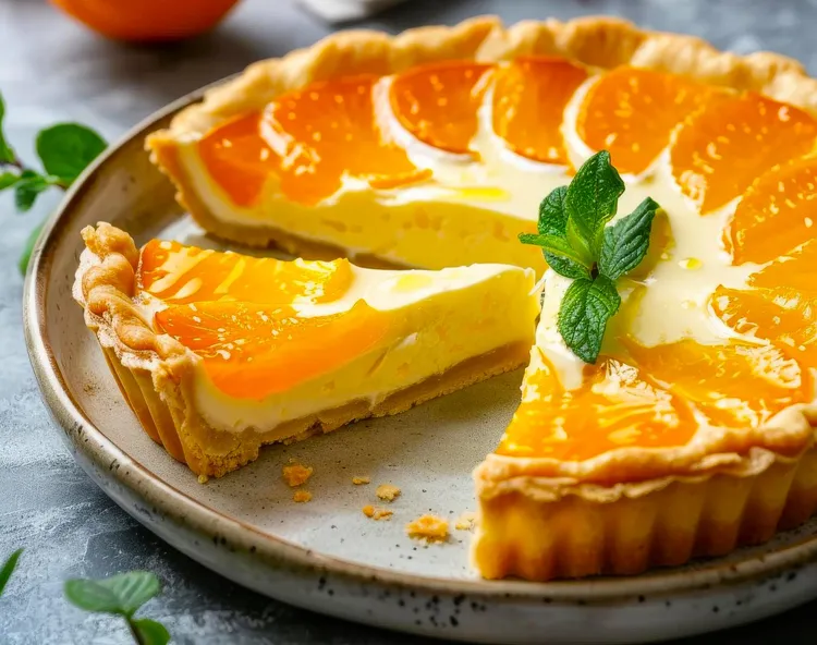 Orange curd tart