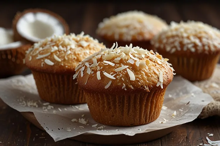 Passionfruit and coconut muffins