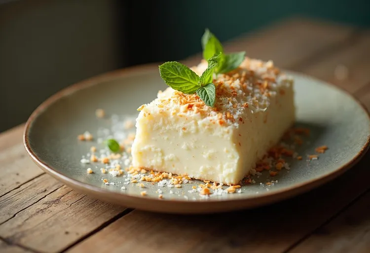 Passionfruit & coconut semifreddo