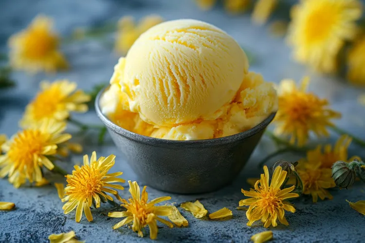 Passionfruit ice-cream