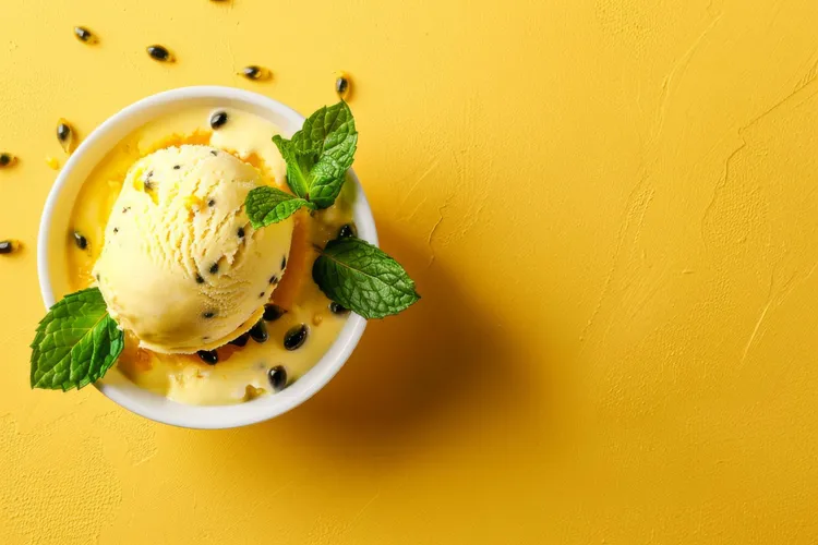 Passionfruit sherbet