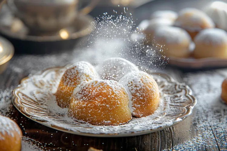 Passionfruit shortbread eggs