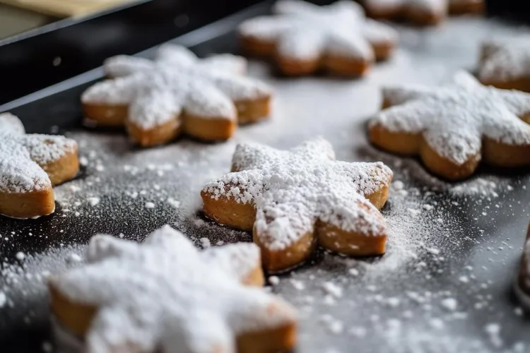 Passionfruit shortbread stars