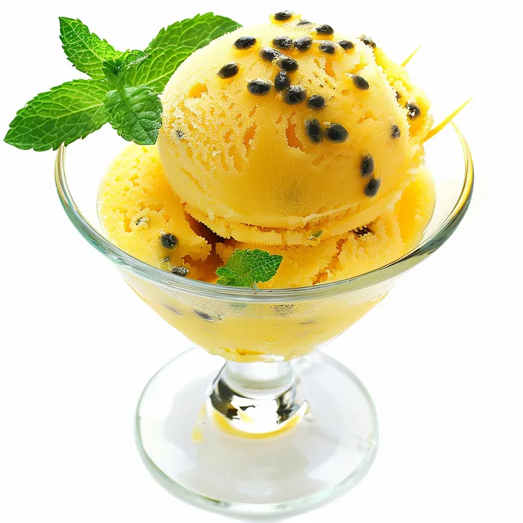 Passionfruit sorbet