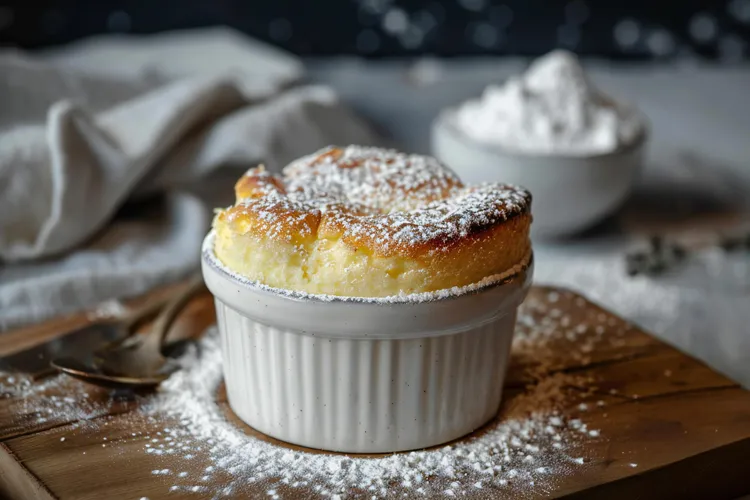 Passionfruit souffle