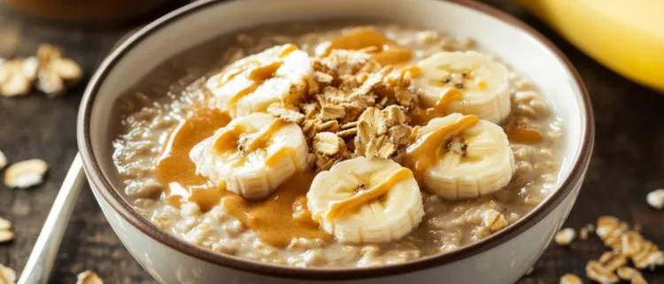 Peanut butter banana oatmeal