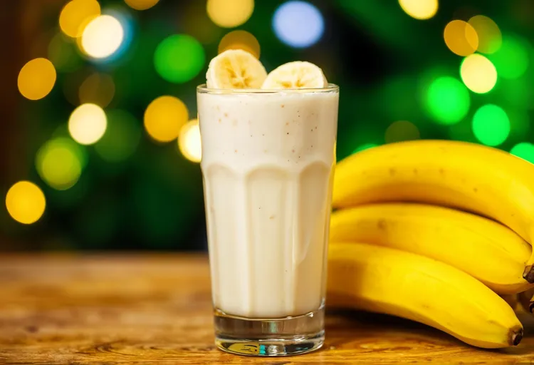 Peanut butter banana oatmeal shake