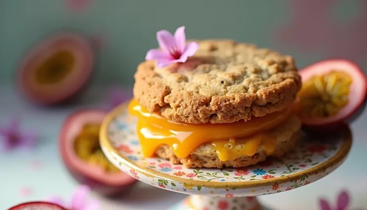 Petite passionfruit melting moments