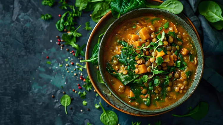 Pressure cooker winter squash and lentil stew