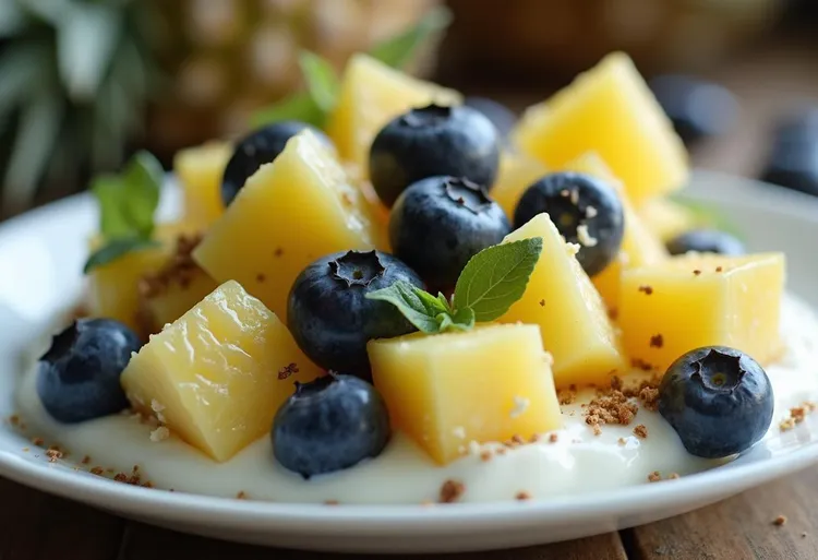 Protein-packed greek yogurt and fruit salad