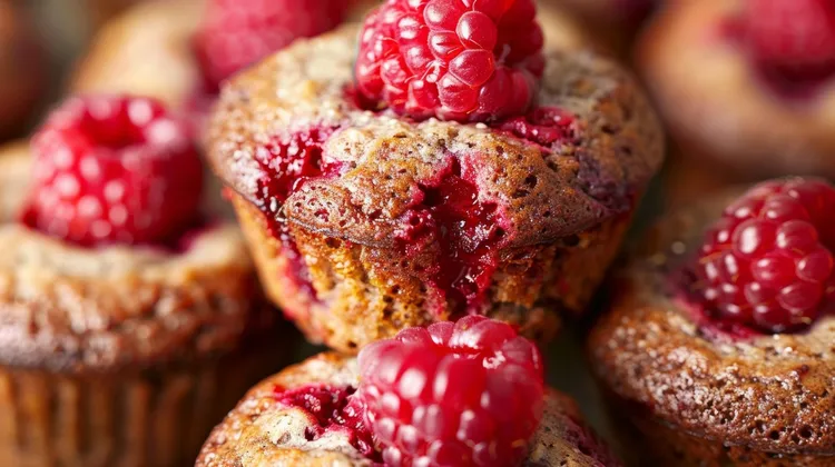 Quick banana raspberry egg muffins