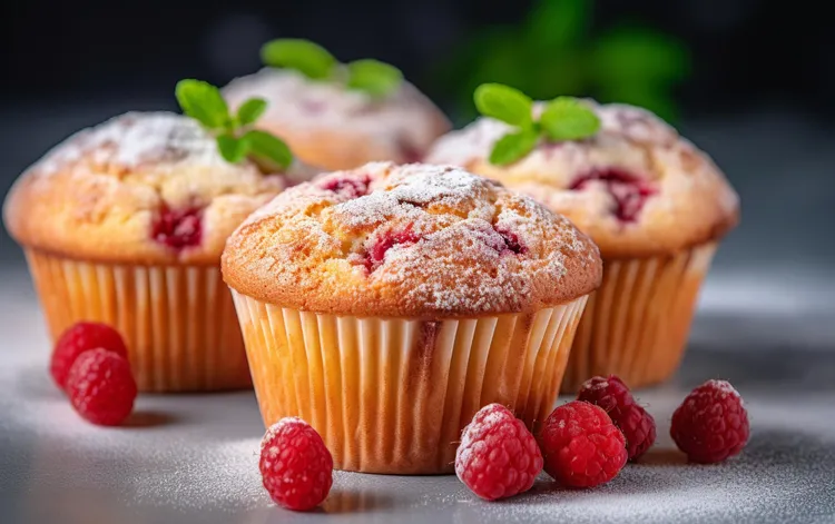 Raspberry cream cheese muffins