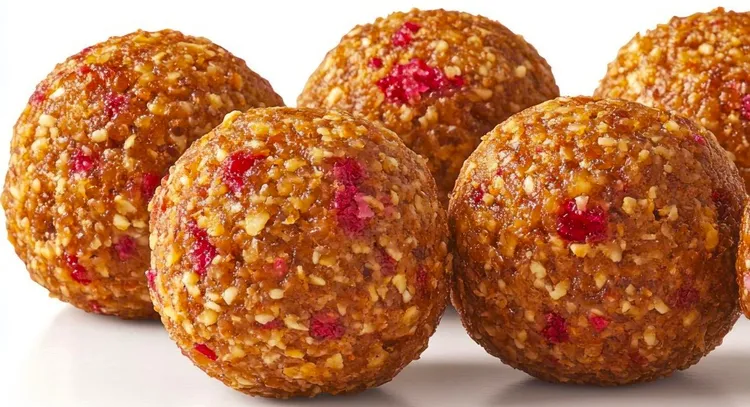 Raspberry smoothie bliss balls