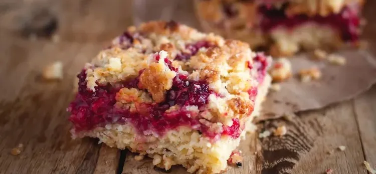 Raspberry & white chocolate blondies