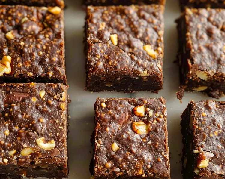 Raw chocolate peanut brownies