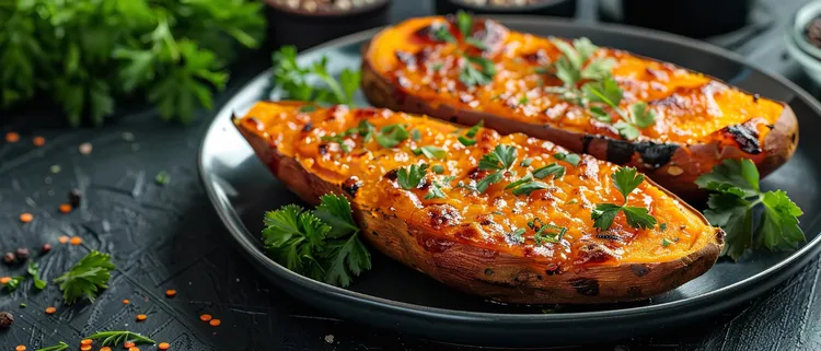 Roast sweet potato with cajun-spiced butter