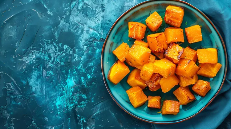 Roasted calabaza with lime and olive oil